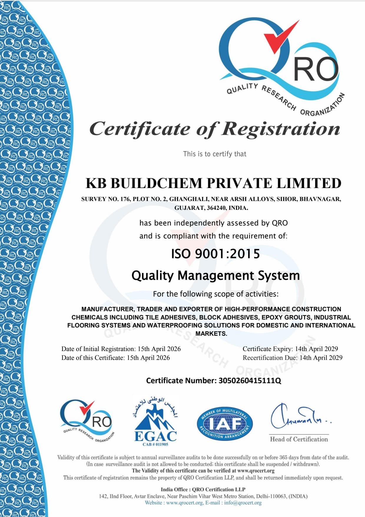 ISO 9001:2015 Certified